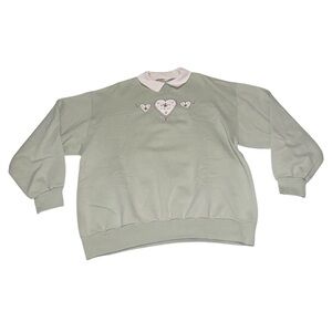 Green Embroidered Sweater